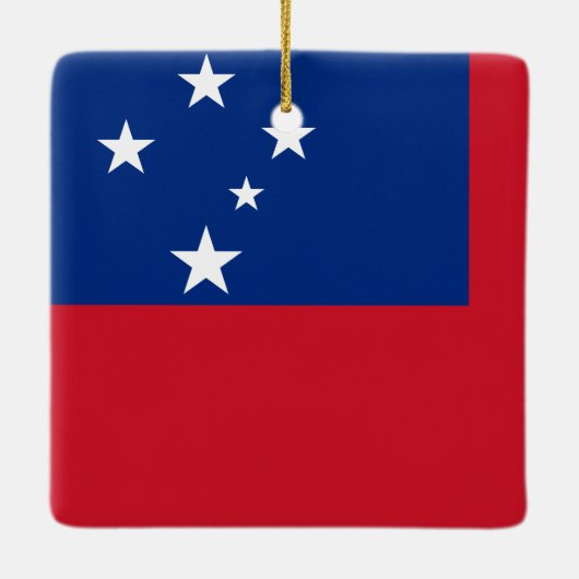Samoa Flag Keramisch Ornament (Achterkant)