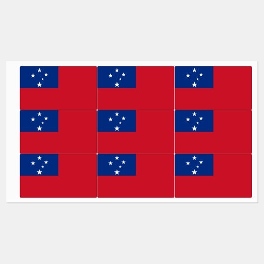 Samoa Flag Labels (Vel)