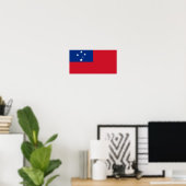Samoa Flag Poster (Thuiskantoor)