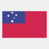 Samoa Flag Rechthoekige Sticker (Voorkant)