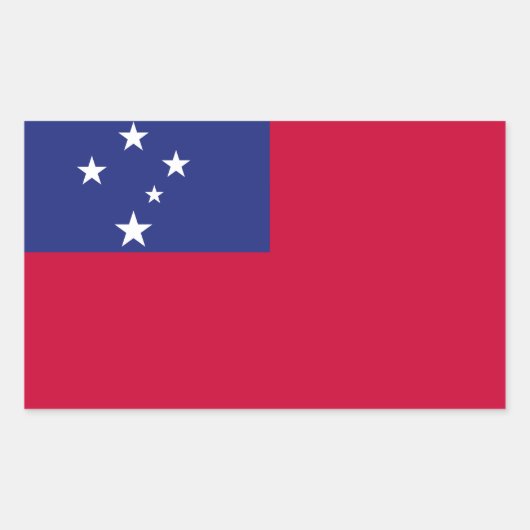 Samoa Flag Rechthoekige Sticker (Voorkant)