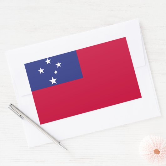 Samoa Flag Rechthoekige Sticker (Envelop)