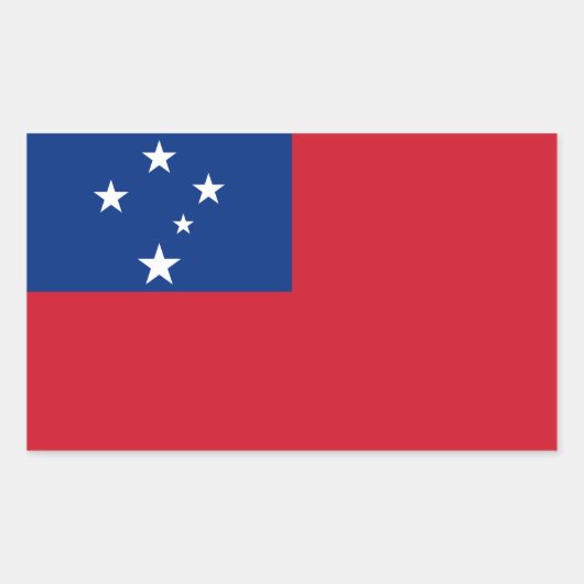 Samoa Flag Rechthoekige Sticker (Voorkant)