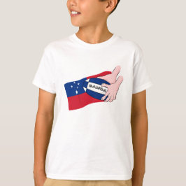 Samoa Flag Rugby Ball Pass Cartoon T-shirt
