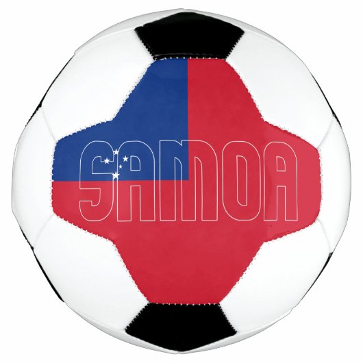Samoa Flag Schattig Patriotic Voetbal (Voorkant)
