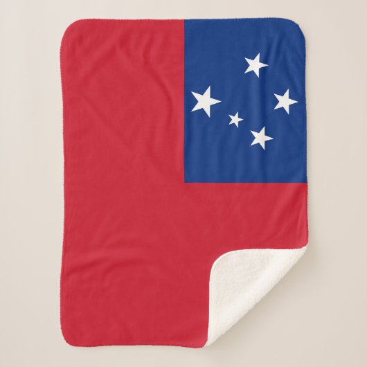 Samoa Flag Sherpa Deken (Voorkant)