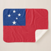 Samoa Flag Sherpa Deken (Voorkant (horizontaal))