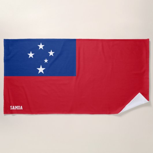 Samoa Flag Splendid Patriotic Strandlaken (Voorkant)