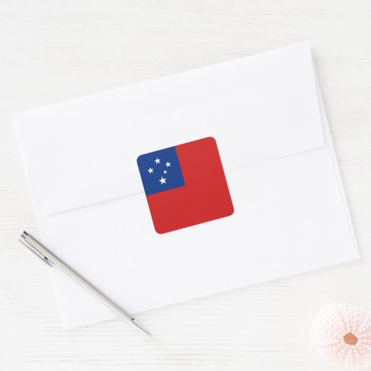 Samoa Flag Sticker (Envelop)