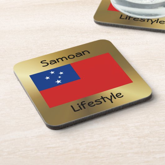 Samoa Flag+Text Onderzetter (Linkerzijde)
