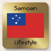 Samoa Flag+Text Onderzetter (Voorkant)