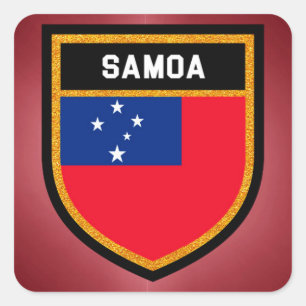 Samoa Flag Vierkante Sticker