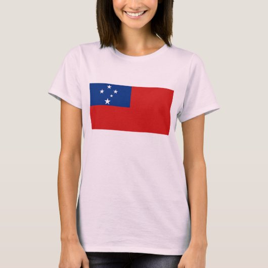 Samoa Flag x Map T-Shirt (Voorkant)