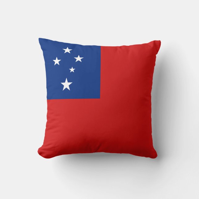 Samoa Flag x Vlag Pillow Kussen (Voorkant)