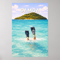 Samoa Illustratie Reis Kunst Vintage