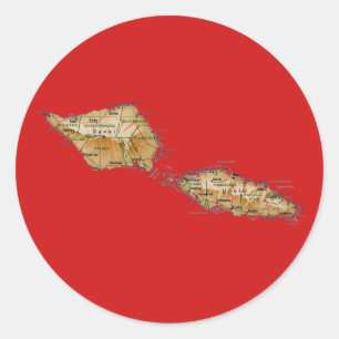 Samoa kaart sticker