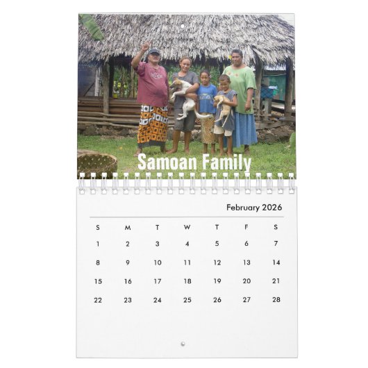 Samoa Kalender (Feb 2026)