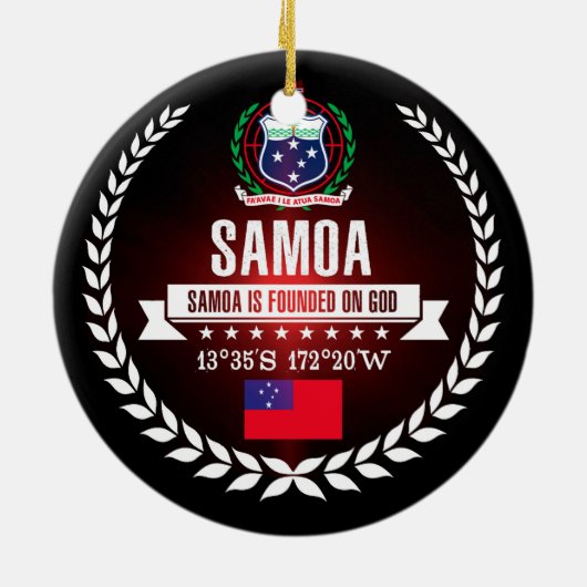 Samoa Keramisch Ornament (Achterkant)