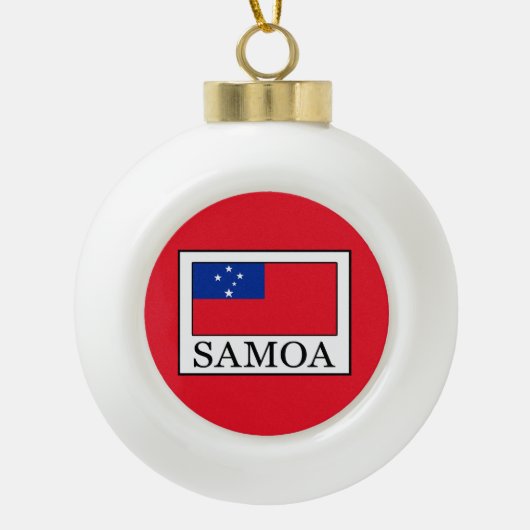 Samoa Keramische Bal Ornament (Voorkant)