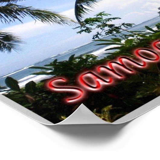 Samoa - Kustlijn - Panorama - Poster (Hoek)