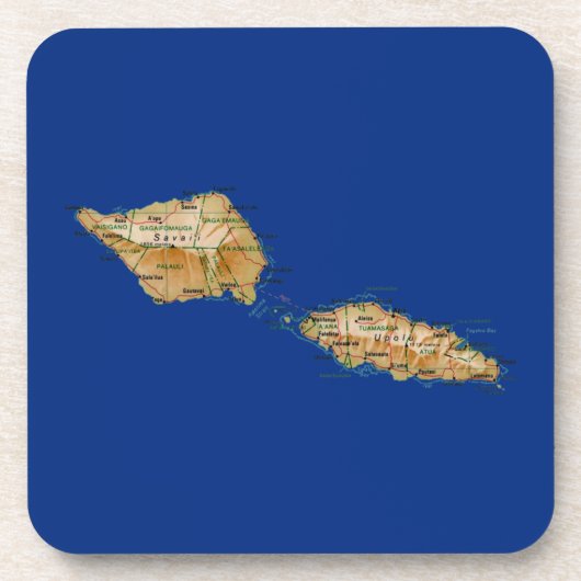 Samoa Map Onderzetter (Voorkant)