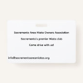 SAMOA Membership Card Badge (Achterkant)