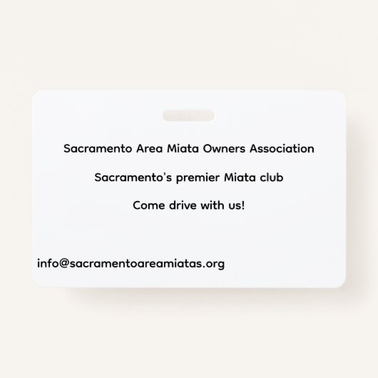SAMOA Membership Card Badge (Achterkant)