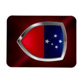 Samoa Metallic Emblem Magneet (Horizontaal)