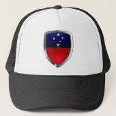 Samoa Metallic Emblem Trucker Pet (Voorkant)