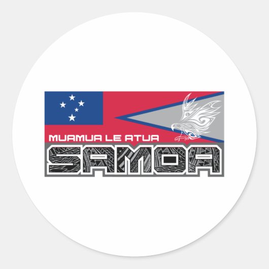 Samoa Muamua Le Atua - Amerikaanse Samoa / Samoa F Ronde Sticker (Voorkant)