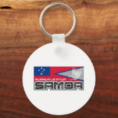 Samoa Muamua Le Atua - Amerikaanse Samoa / Samoa F Sleutelhanger (Voorkant)