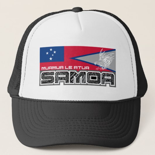 Samoa Muamua Le Atua - Amerikaanse Samoa / Samoa F Trucker Pet (Voorkant)