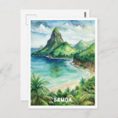 Samoa Nationaal Park Waterverf Schilderij Briefkaart (Voorkant / Achterkant)
