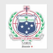 Samoa - nationaal wapenschild sticker (Vel)