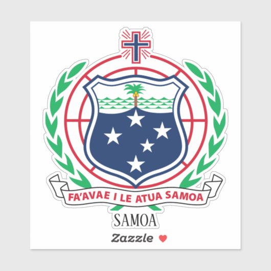 Samoa - nationaal wapenschild sticker (Vel)