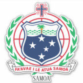 Samoa - nationaal wapenschild sticker (Voorkant)