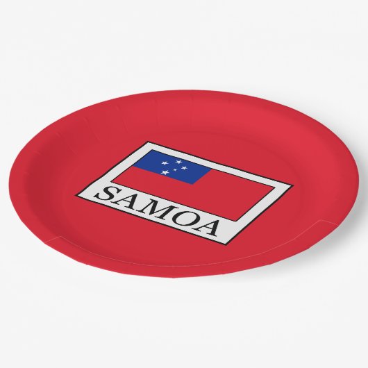 Samoa Papieren Bordje (Gekanteld)
