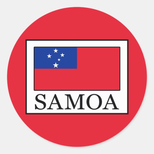 Samoa Ronde Sticker (Voorkant)