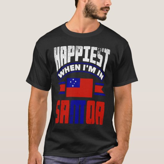 Samoa Samoaan Samoa Vlag Gelukkigst Als Ik In Sama T-shirt (Voorkant)