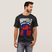 Samoa Samoaan Samoa Vlag Gelukkigst Als Ik In Sama T-shirt (Voorkant volledig)