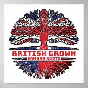 Samoa Samoaan VK Verenigd Koninkrijk Brits Boom Wo Poster