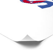 Samoa Samoaanse Vlag Zwart Personalisatie Perfect Poster (Hoek)