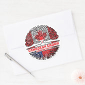 Samoa Samoan Canadian Canada Tree Roots Flag Ronde Sticker (Envelop)