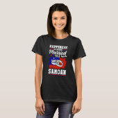 Samoa Samoan Flag Happiness Is Being Married To A  T-shirt (Voorkant volledig)