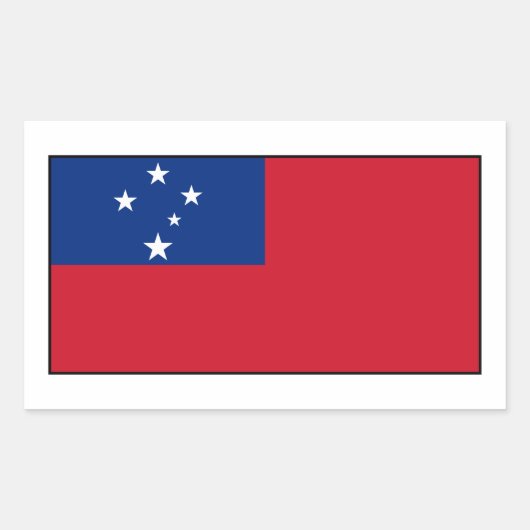 Samoa - Samoan Flag Rechthoekige Sticker (Voorkant)