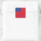 Samoa - Samoan Flag Vierkante Sticker (Tas)