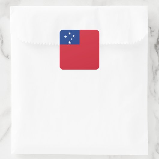 Samoa - Samoan Flag Vierkante Sticker (Tas)