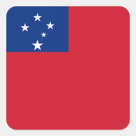 Samoa - Samoan Flag Vierkante Sticker (Voorkant)