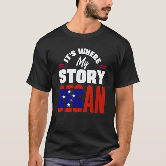 Samoa Samoan Samoa Flag Its Where My Story Began T-shirt (Voorkant)