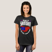 Samoa Samoan Samoa-vlag Halve Samoaan is beter dan T-shirt (Voorkant volledig)